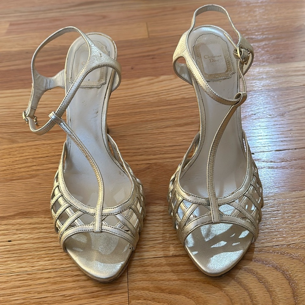 Christian Dior Women's Gold Sandals